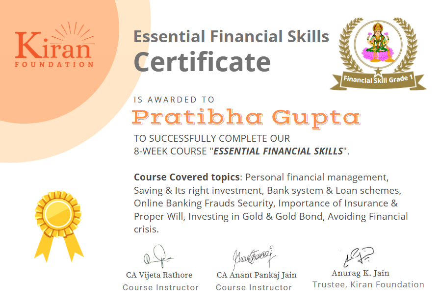 Essential Financial Skills - Pratibha